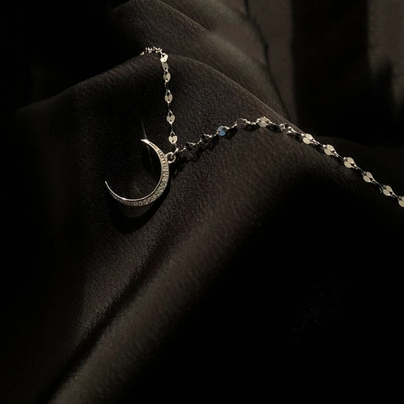 NEW 925 Silver Moon Adjustable Ankle Bracelet - Picture 2 of 11